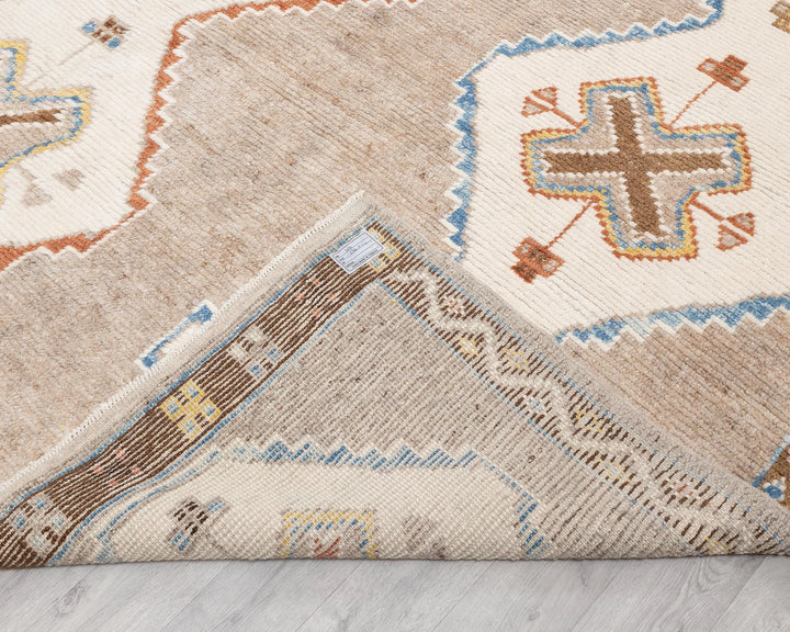 Neutral Oushak Rug 9' 5" x 12' 10" | No. VR96495