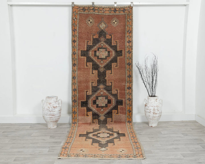 Multicolor Turkish Oushak Rug 3' 7" x 11' 2" Hand-Knotted | No. VR96574