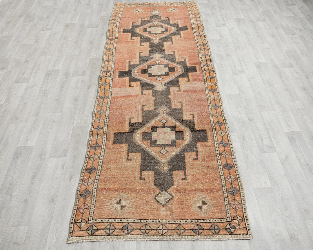 Multicolor Turkish Oushak Rug 3' 7" x 11' 2" Hand-Knotted | No. VR96574