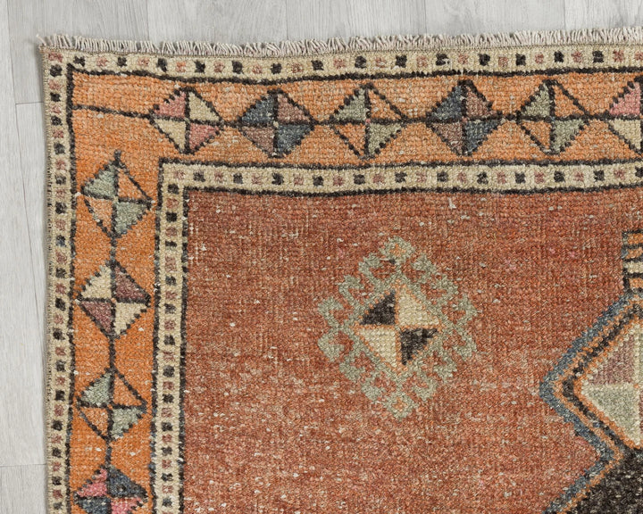 Multicolor Turkish Oushak Rug 3' 7" x 11' 2" Hand-Knotted | No. VR96574