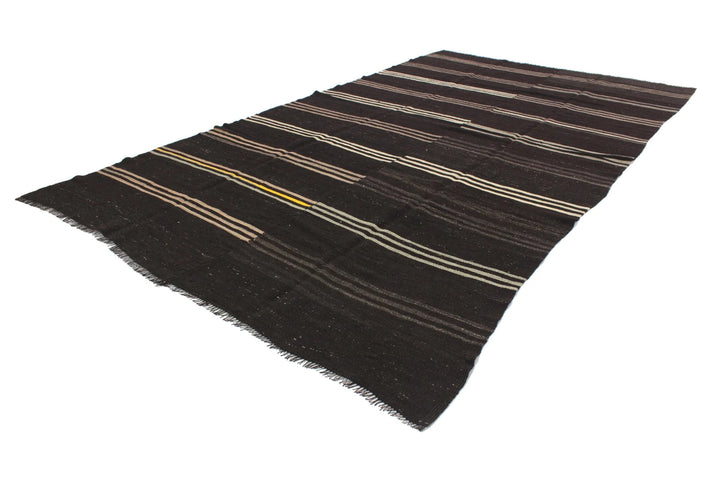 Brown Kilim Rug 7' 5" x 13' 3" | No. VR96588