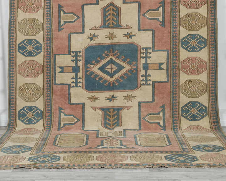 Multicolor Turkish Oushak Rug 6'10" x 9'6" Hand-Knotted | No. VR96620