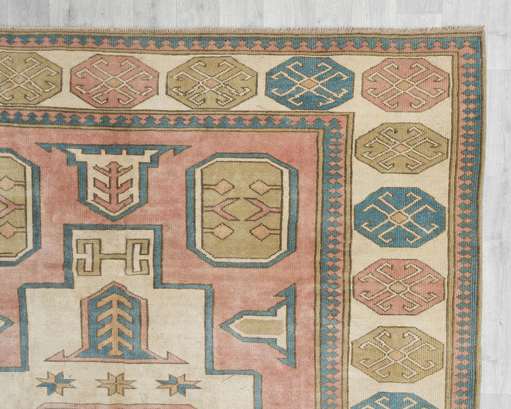 Multicolor Turkish Oushak Rug 6'10" x 9'6" Hand-Knotted | No. VR96620