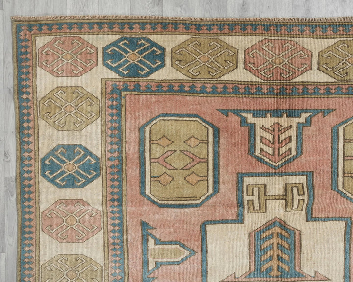 Multicolor Turkish Oushak Rug 6'10" x 9'6" Hand-Knotted | No. VR96620