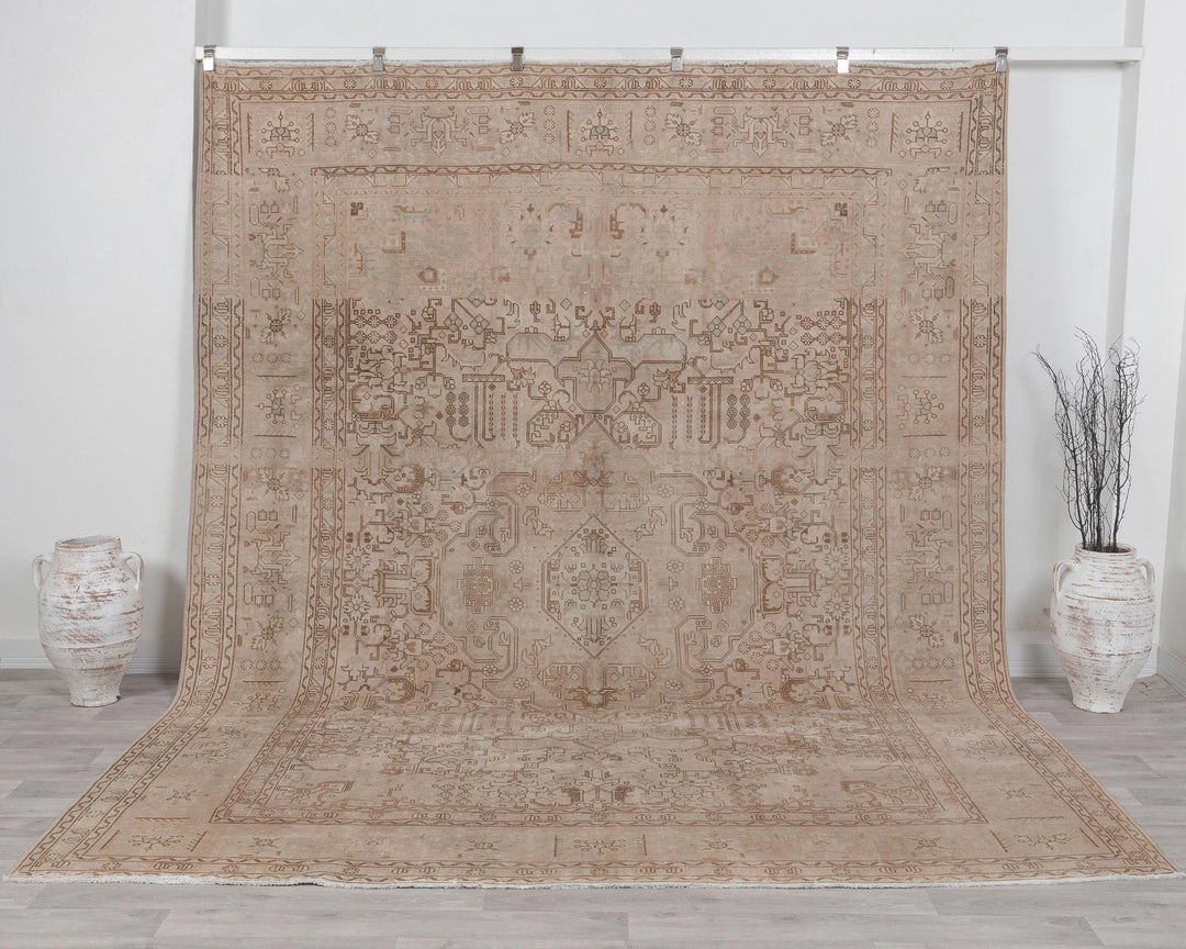 Multicolor Turkish Oushak Rug 8'9" x 11'2" Hand-Knotted | No. VR96680