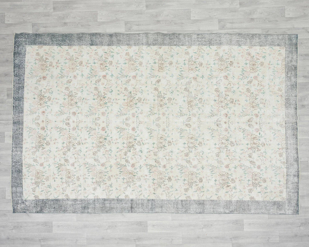 Multicolor Turkish Oushak Rug 6'7" x 9'10" Hand-Knotted | No. VR96727