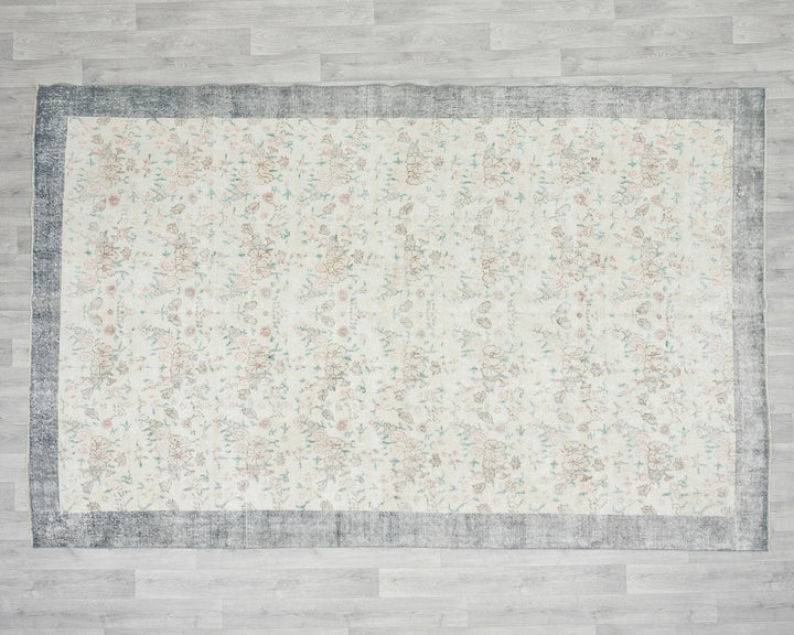 Multicolor Turkish Oushak Rug 6'7" x 9'10" Hand-Knotted | No. VR96727