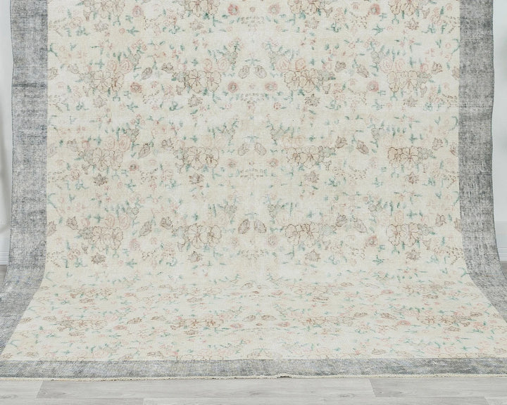 Multicolor Turkish Oushak Rug 6'7" x 9'10" Hand-Knotted | No. VR96727