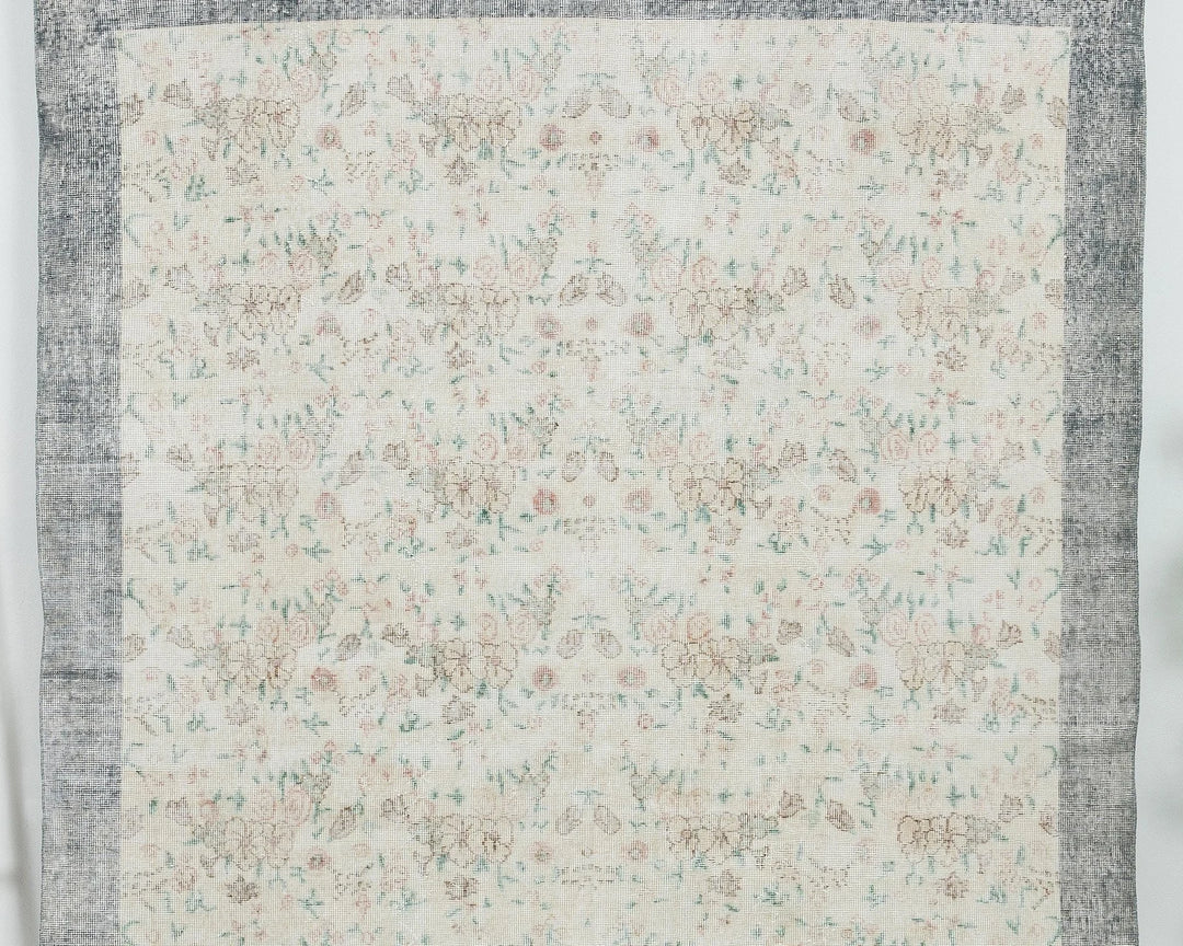 Multicolor Turkish Oushak Rug 6'7" x 9'10" Hand-Knotted | No. VR96727