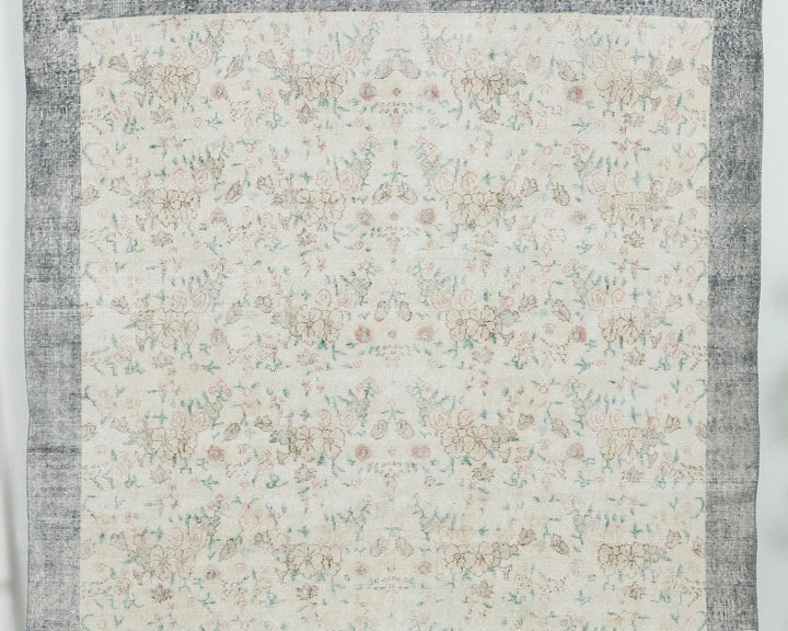 Multicolor Turkish Oushak Rug 6'7" x 9'10" Hand-Knotted | No. VR96727
