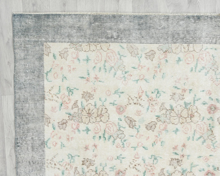 Multicolor Turkish Oushak Rug 6'7" x 9'10" Hand-Knotted | No. VR96727