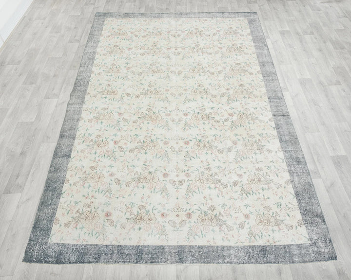 Multicolor Turkish Oushak Rug 6'7" x 9'10" Hand-Knotted | No. VR96727