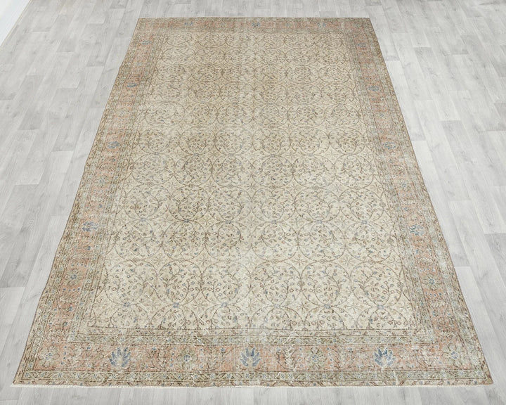 Multicolor Turkish Oushak Rug 6' 4" x 10' 2" Hand-Knotted | No. VR96842
