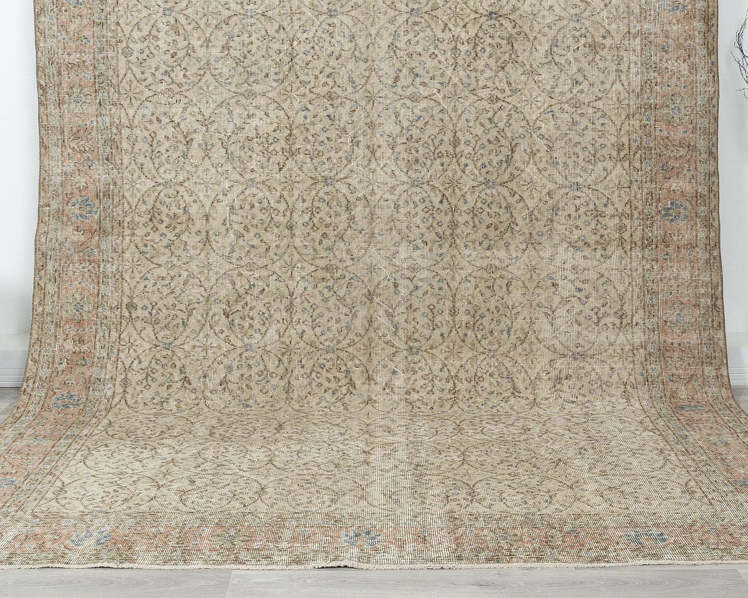 Multicolor Turkish Oushak Rug 6' 4" x 10' 2" Hand-Knotted | No. VR96842