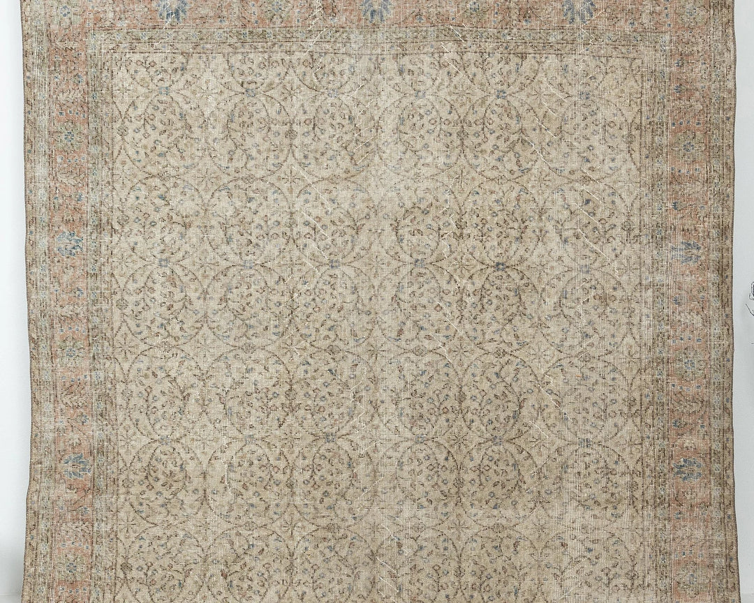 Multicolor Turkish Oushak Rug 6' 4" x 10' 2" Hand-Knotted | No. VR96842
