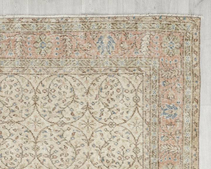 Multicolor Turkish Oushak Rug 6' 4" x 10' 2" Hand-Knotted | No. VR96842