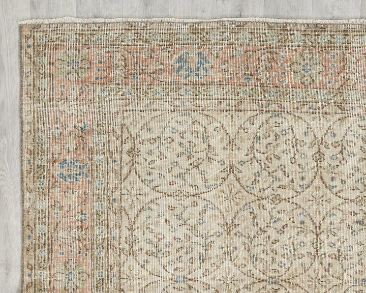 Multicolor Turkish Oushak Rug 6' 4" x 10' 2" Hand-Knotted | No. VR96842