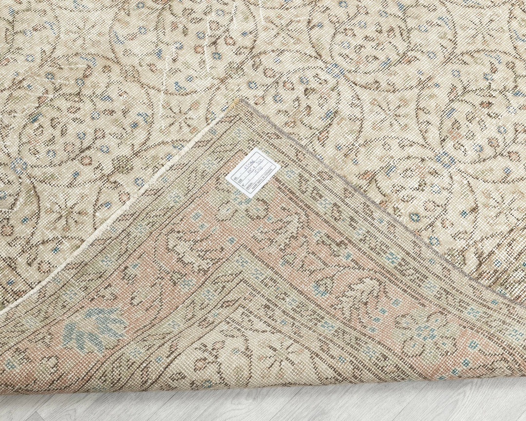 Multicolor Turkish Oushak Rug 6' 4" x 10' 2" Hand-Knotted | No. VR96842