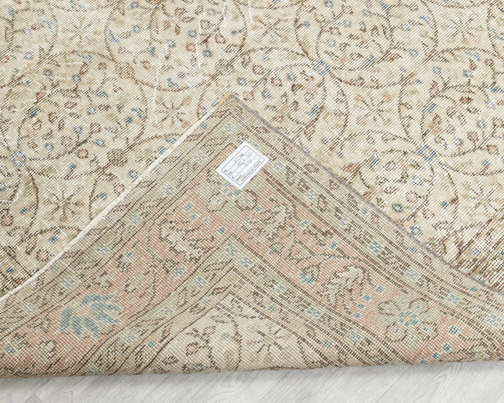 Multicolor Turkish Oushak Rug 6' 4" x 10' 2" Hand-Knotted | No. VR96842