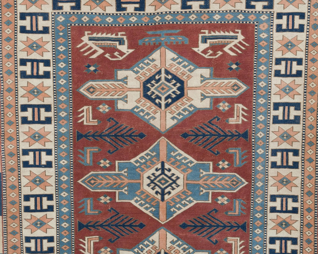 Red Turkish Oushak Rug 5'5" x 7' Hand-Knotted | No. VR96845