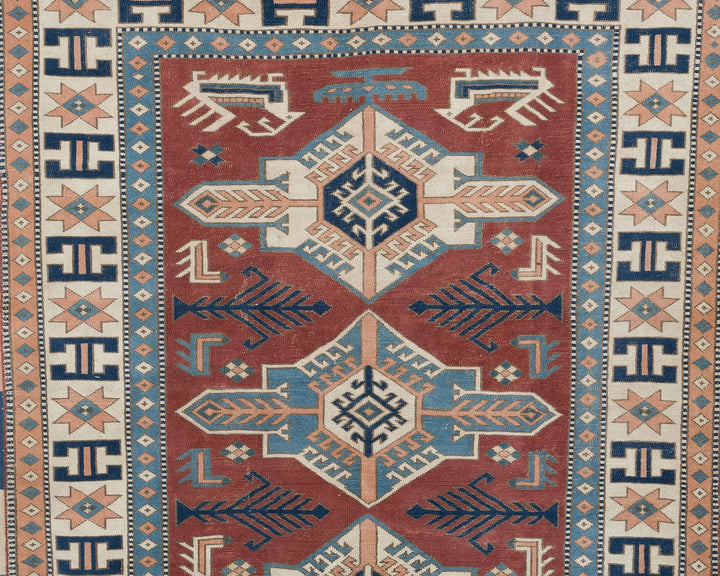 Red Turkish Oushak Rug 5'5" x 7' Hand-Knotted | No. VR96845