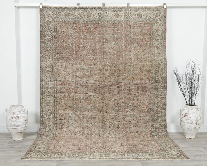Multicolor Turkish Oushak Rug 6'9" x 9'8" Hand-Knotted | No. VR97023