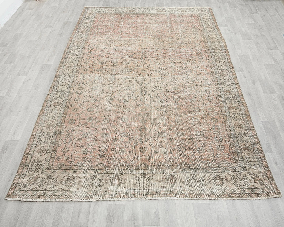 Multicolor Turkish Oushak Rug 6'9" x 9'8" Hand-Knotted | No. VR97023