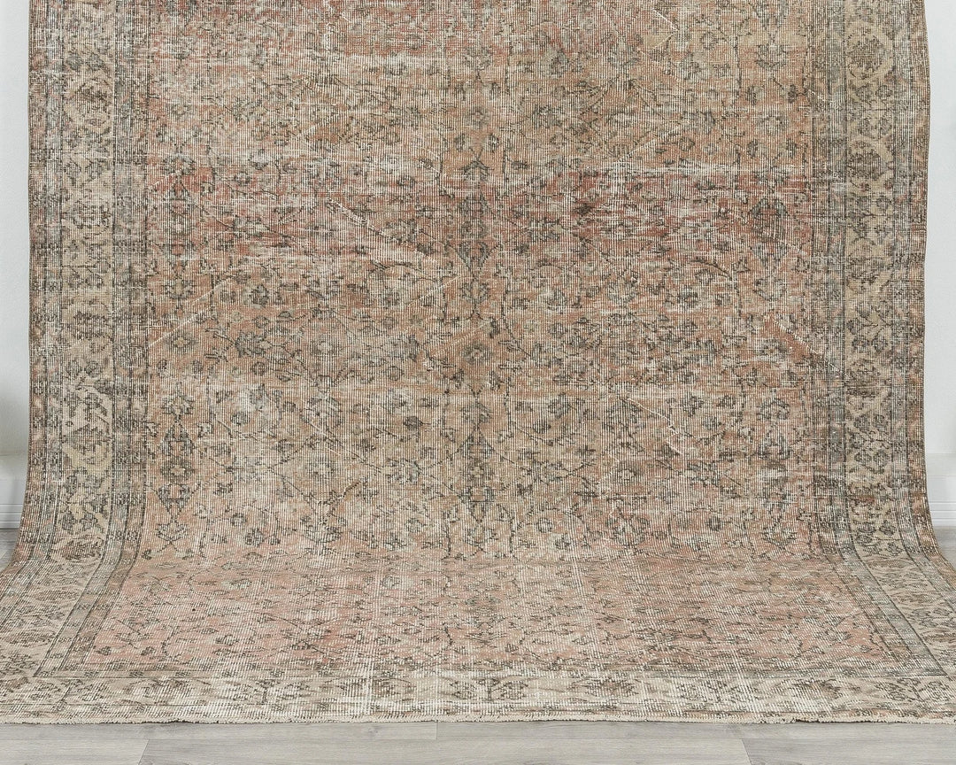 Multicolor Turkish Oushak Rug 6'9" x 9'8" Hand-Knotted | No. VR97023