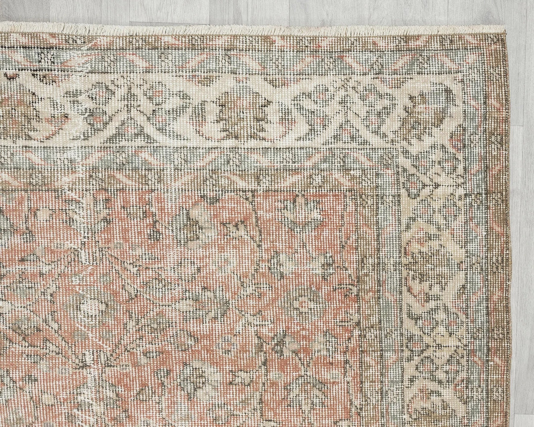 Multicolor Turkish Oushak Rug 6'9" x 9'8" Hand-Knotted | No. VR97023