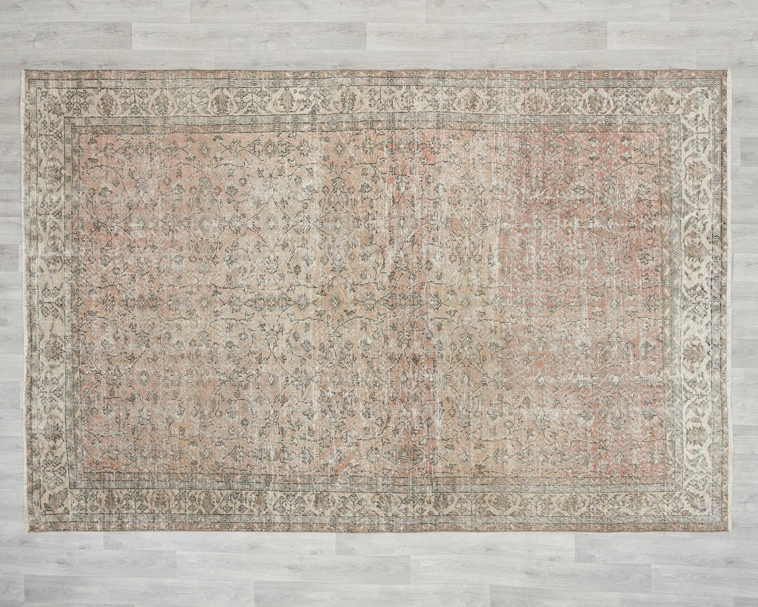 Multicolor Turkish Oushak Rug 6'9" x 9'8" Hand-Knotted | No. VR97023