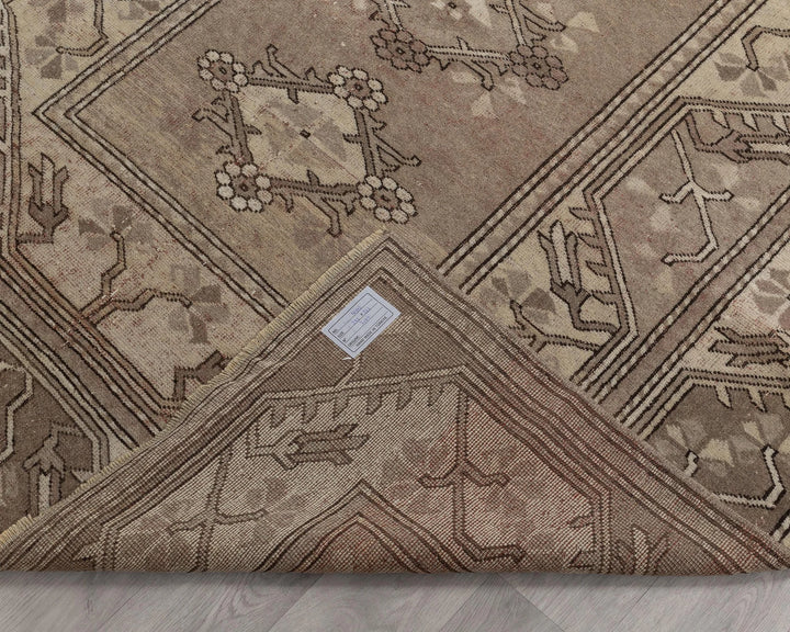 Beige Turkish Oushak Rug 5' 1" x 7' 9" Hand-Knotted | No. VR97075
