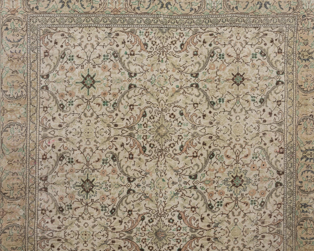 Multicolor Turkish Oushak Rug 5'10" x 8'10" Hand-Knotted | No. VR97139