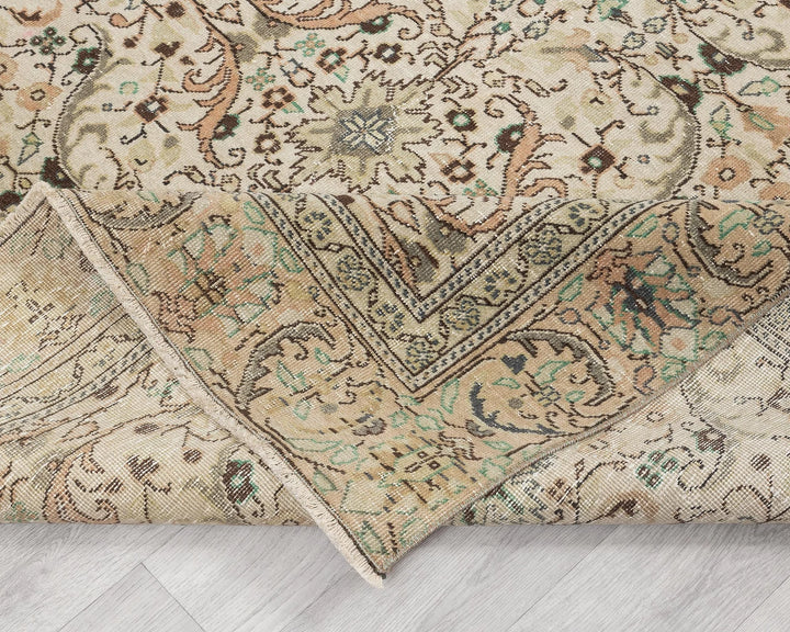 Multicolor Turkish Oushak Rug 5'10" x 8'10" Hand-Knotted | No. VR97139