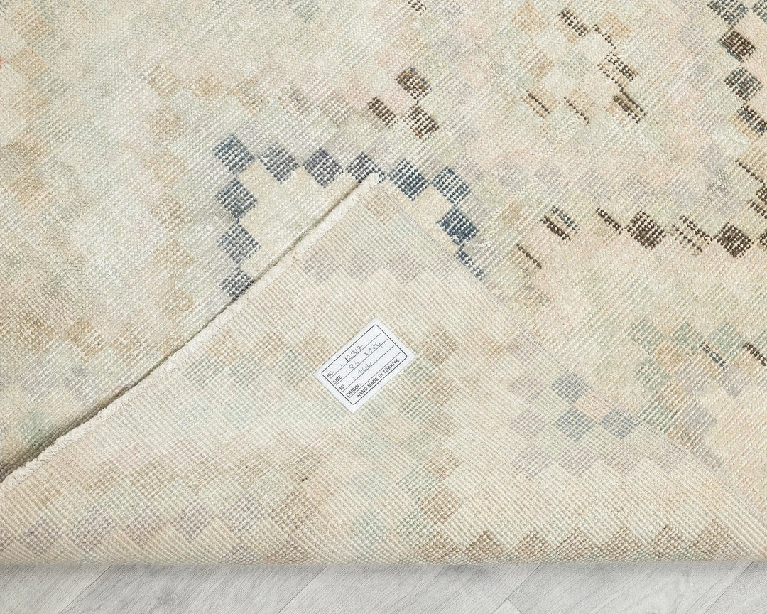 Beige Turkish Oushak Rug 2'8" x 5'8" Hand-Knotted | No. VR97293