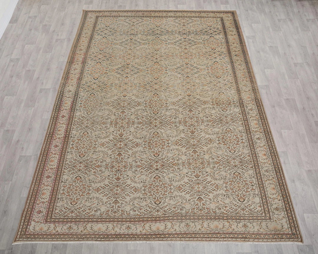 Multicolor Turkish Oushak Rug 7' 9" x 11' 1" Hand-Knotted | No. VR97332