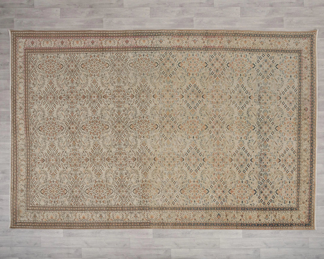 Multicolor Turkish Oushak Rug 7' 9" x 11' 1" Hand-Knotted | No. VR97332