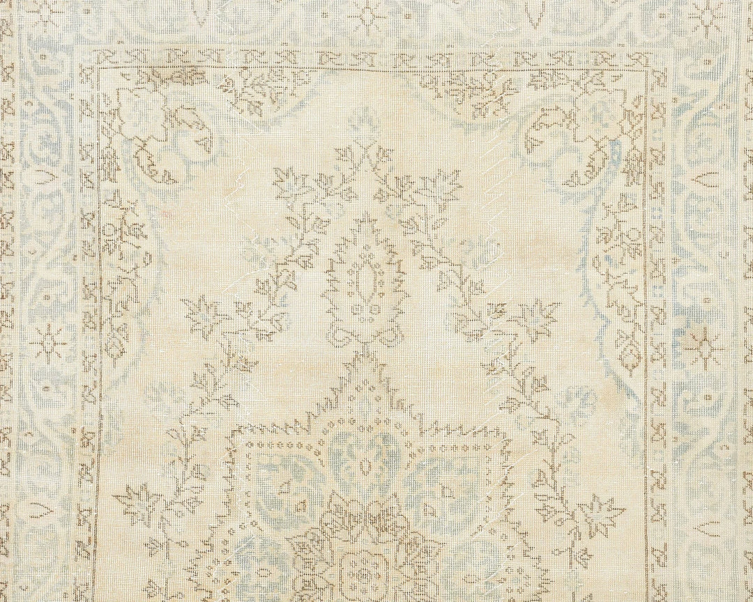 Beige Turkish Oushak Rug 5' 8" x 9' 10" Hand-Knotted view