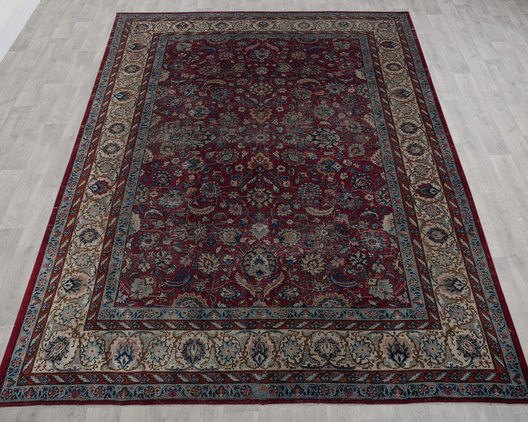 Multicolor Turkish Oushak Rug 8' 4" x 10' 8" Hand-Knotted | No. VR97436