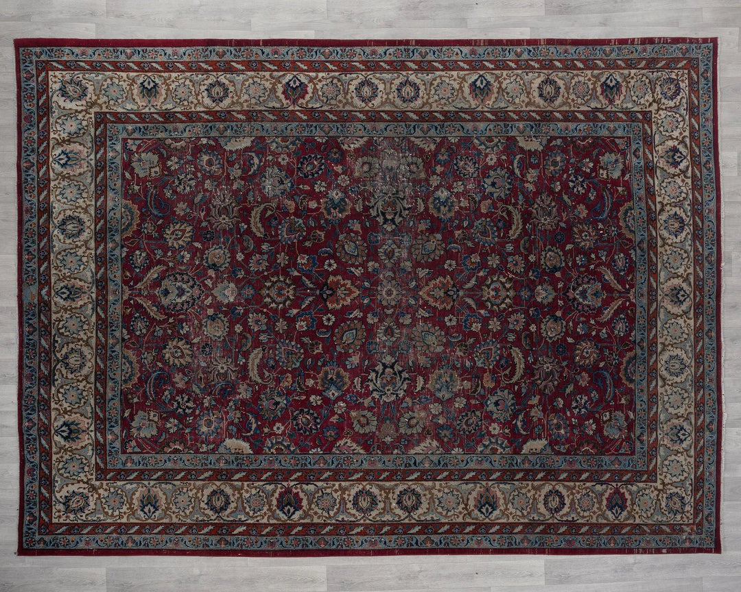 Multicolor Turkish Oushak Rug 8' 4" x 10' 8" Hand-Knotted | No. VR97436