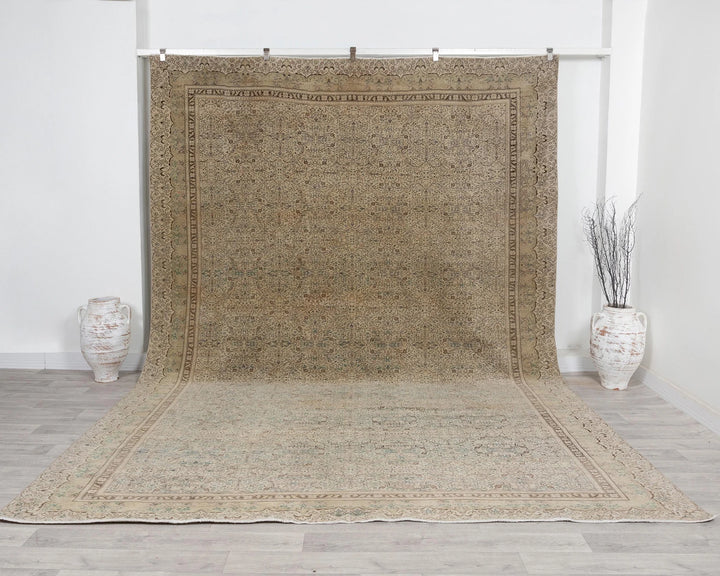 Multicolor Turkish Oushak Rug 8'11" x 12'4" Hand-Knotted | No. VR97582