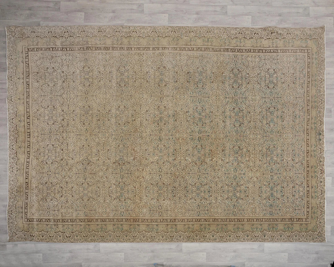Multicolor Turkish Oushak Rug 8'11" x 12'4" Hand-Knotted | No. VR97582