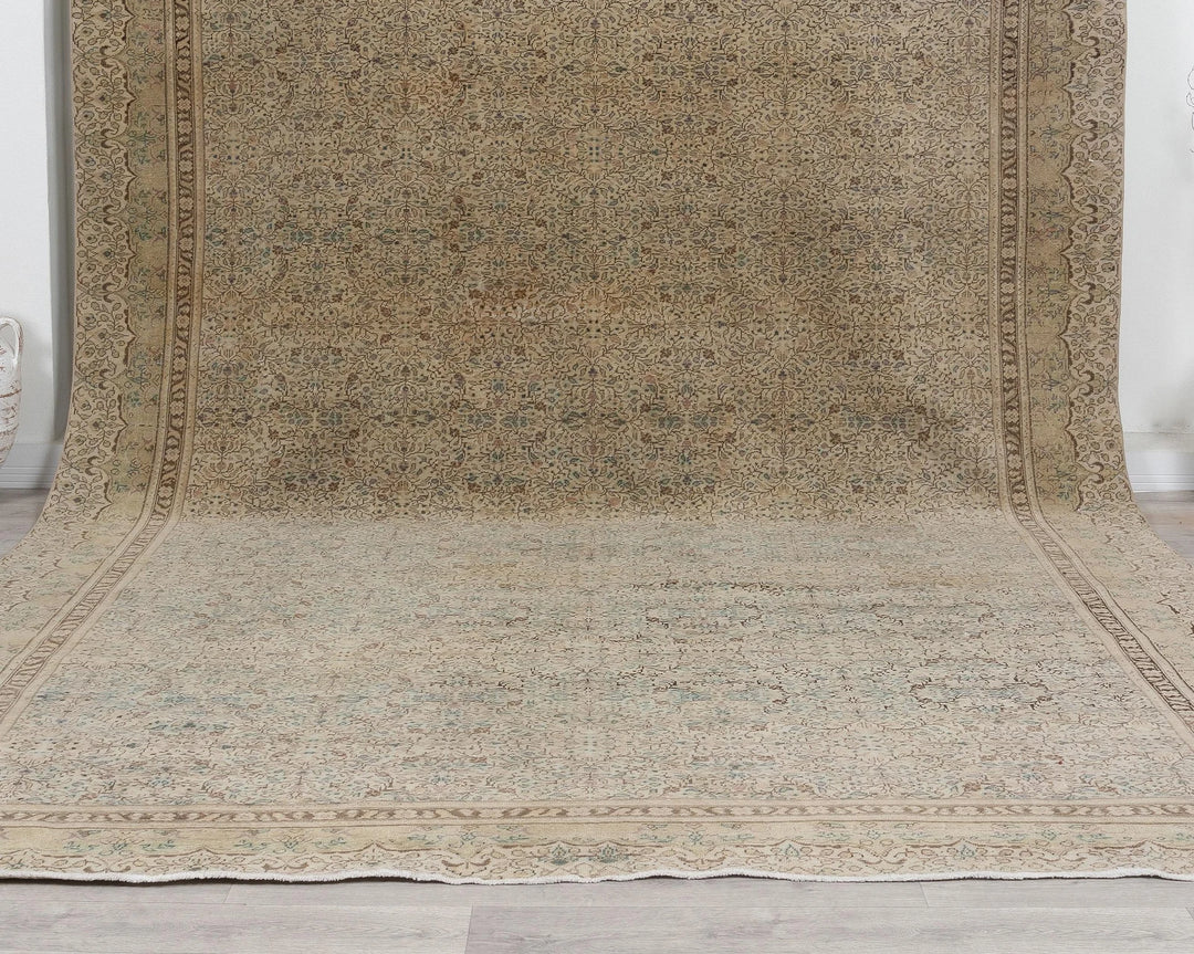 Multicolor Turkish Oushak Rug 8'11" x 12'4" Hand-Knotted | No. VR97582