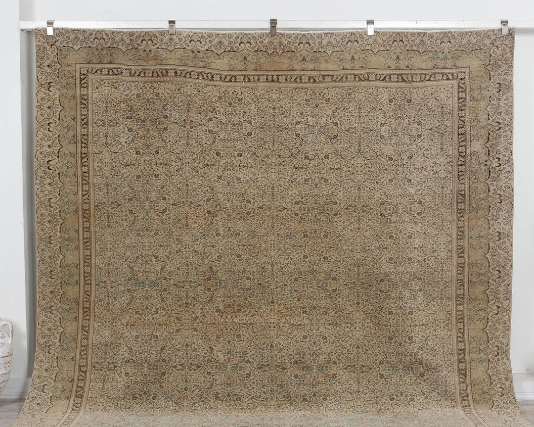 Multicolor Turkish Oushak Rug 8'11" x 12'4" Hand-Knotted | No. VR97582