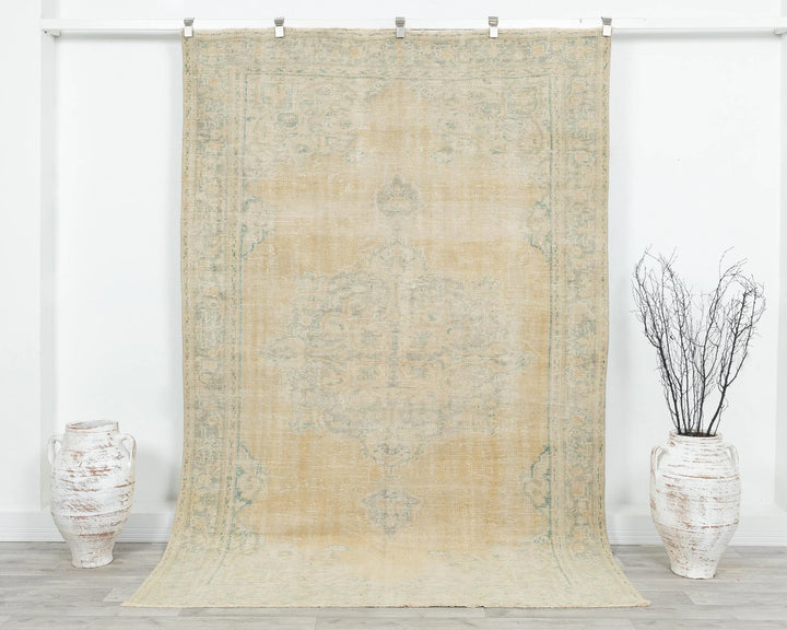 Multicolor Turkish Oushak Rug 5' 8" x 8' 7" Hand-Knotted | No. VR97604