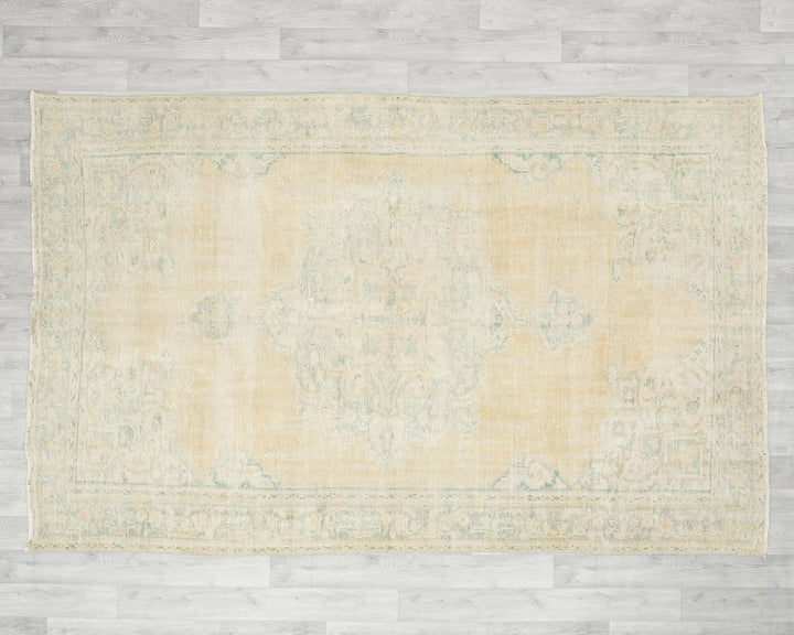 Multicolor Turkish Oushak Rug 5' 8" x 8' 7" Hand-Knotted | No. VR97604