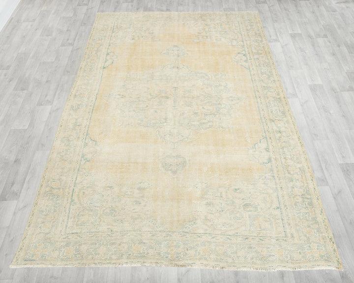 Multicolor Turkish Oushak Rug 5' 8" x 8' 7" Hand-Knotted | No. VR97604