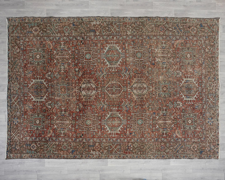 Multicolor Turkish Oushak Rug 7' 9" x 11' 2" Hand-Knotted view 9