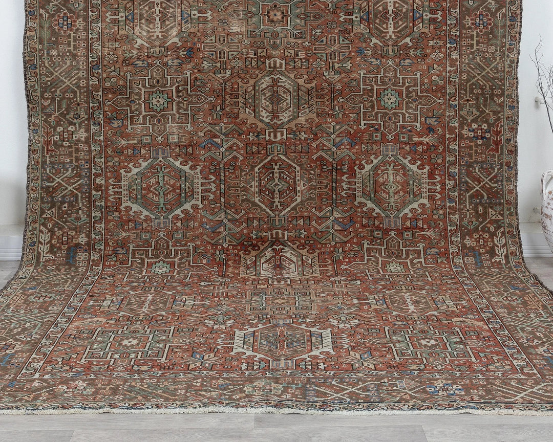 Multicolor Turkish Oushak Rug 7' 9" x 11' 2" Hand-Knotted view