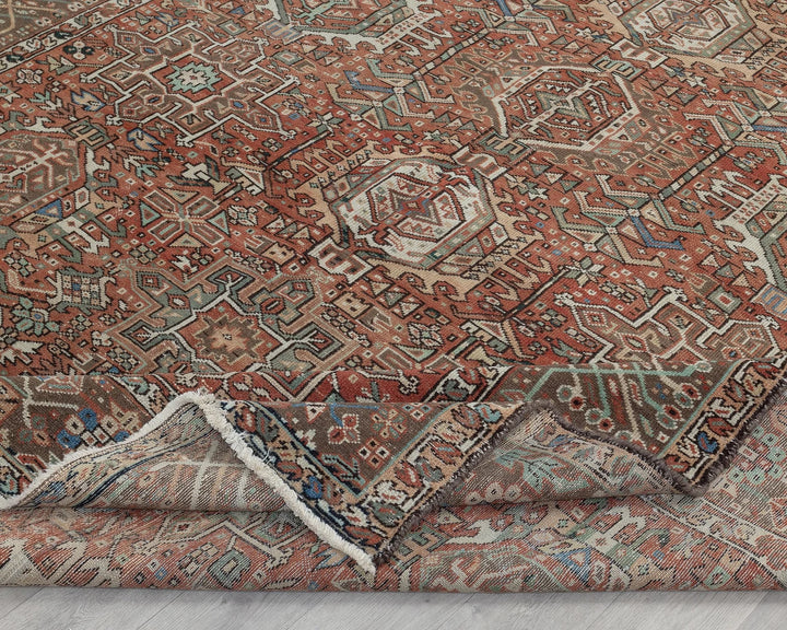Multicolor Turkish Oushak Rug 7' 9" x 11' 2" Hand-Knotted field