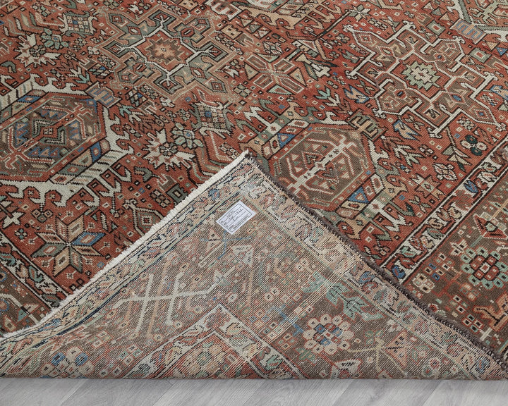 Multicolor Turkish Oushak Rug 7' 9" x 11' 2" Hand-Knotted texture